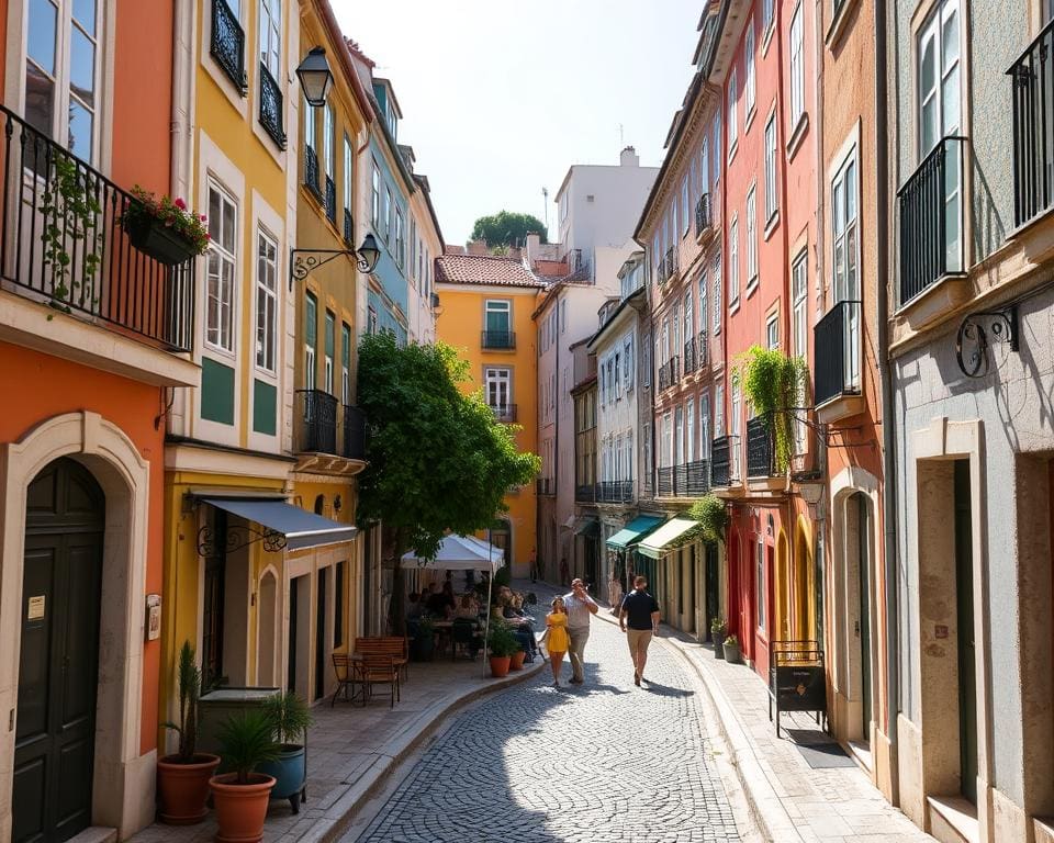 Historische Gassen in Lissabon, Portugal