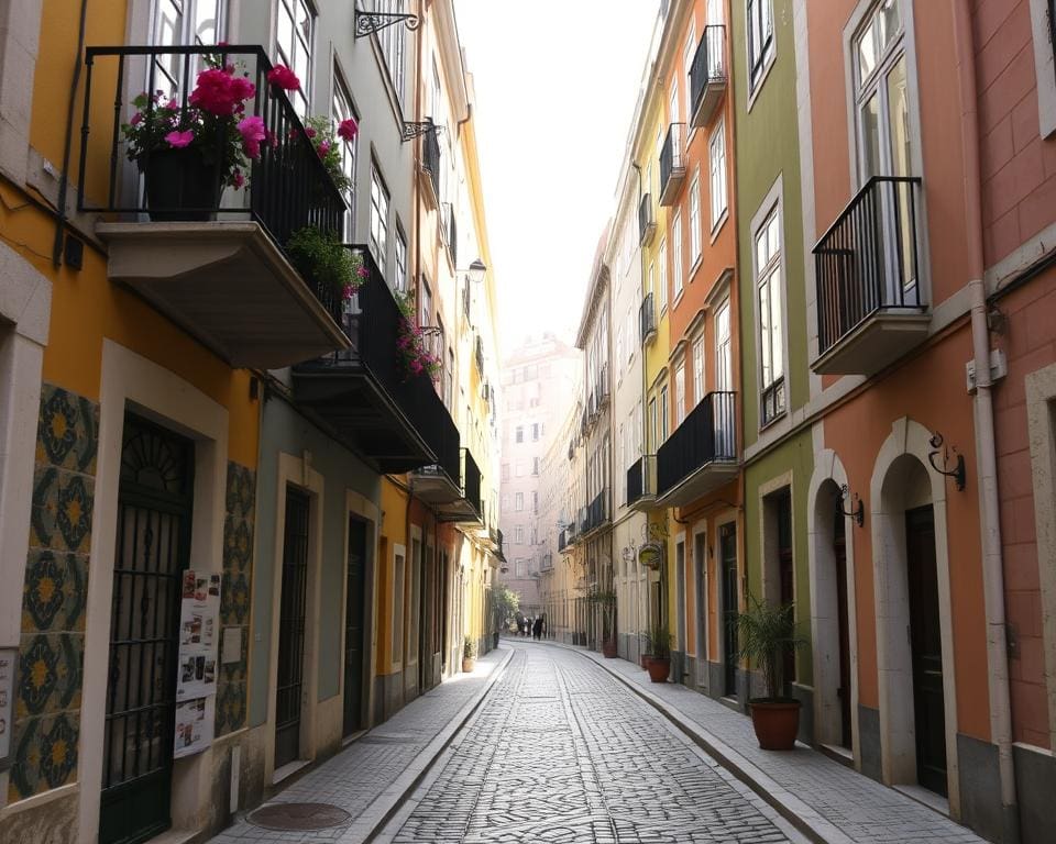 Historische Gassen in Lissabon, Portugal