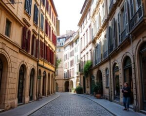 Historische Gassen in Lyon, Frankreich