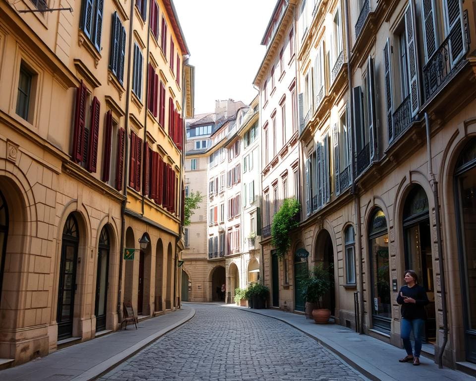 Historische Gassen in Lyon, Frankreich