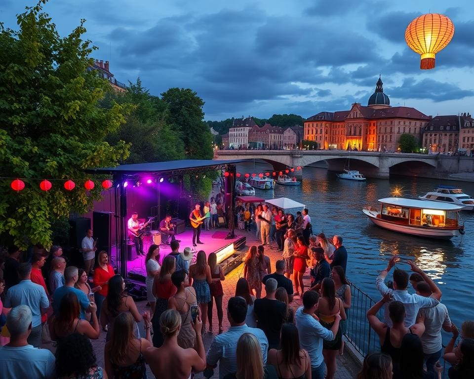 Musikfestivals auf Flussbühnen