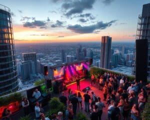 Musikfestivals auf Wolkenkratzern