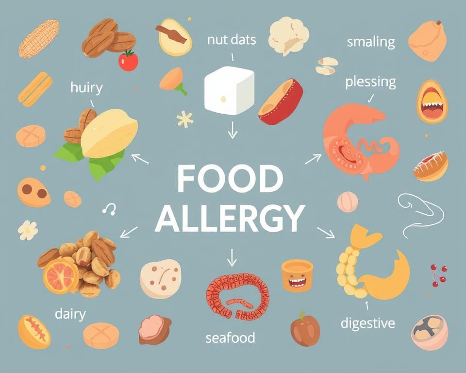 Symptome von Nahrungsmittelallergien