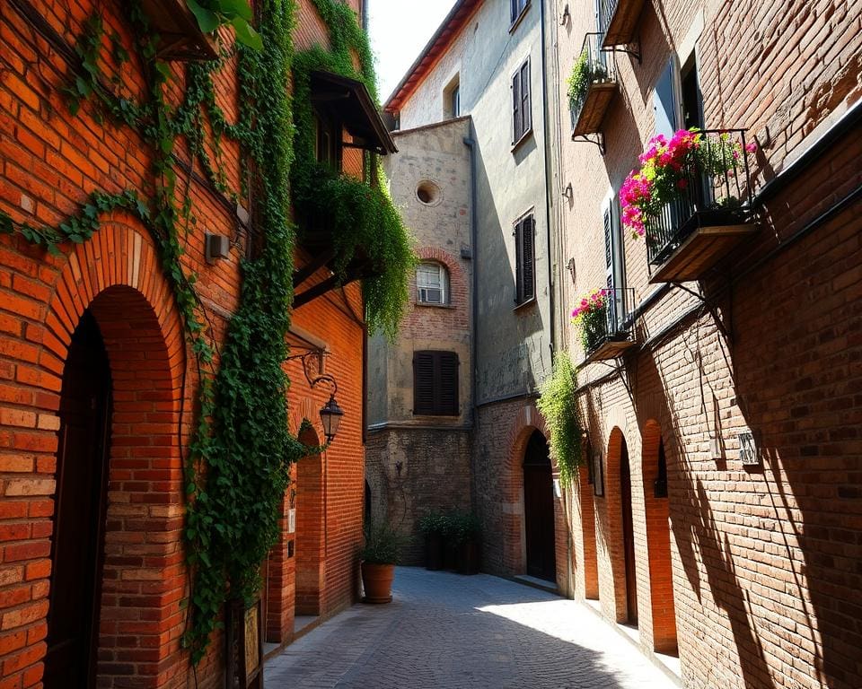 Verborgene Gassen in Siena, Italien