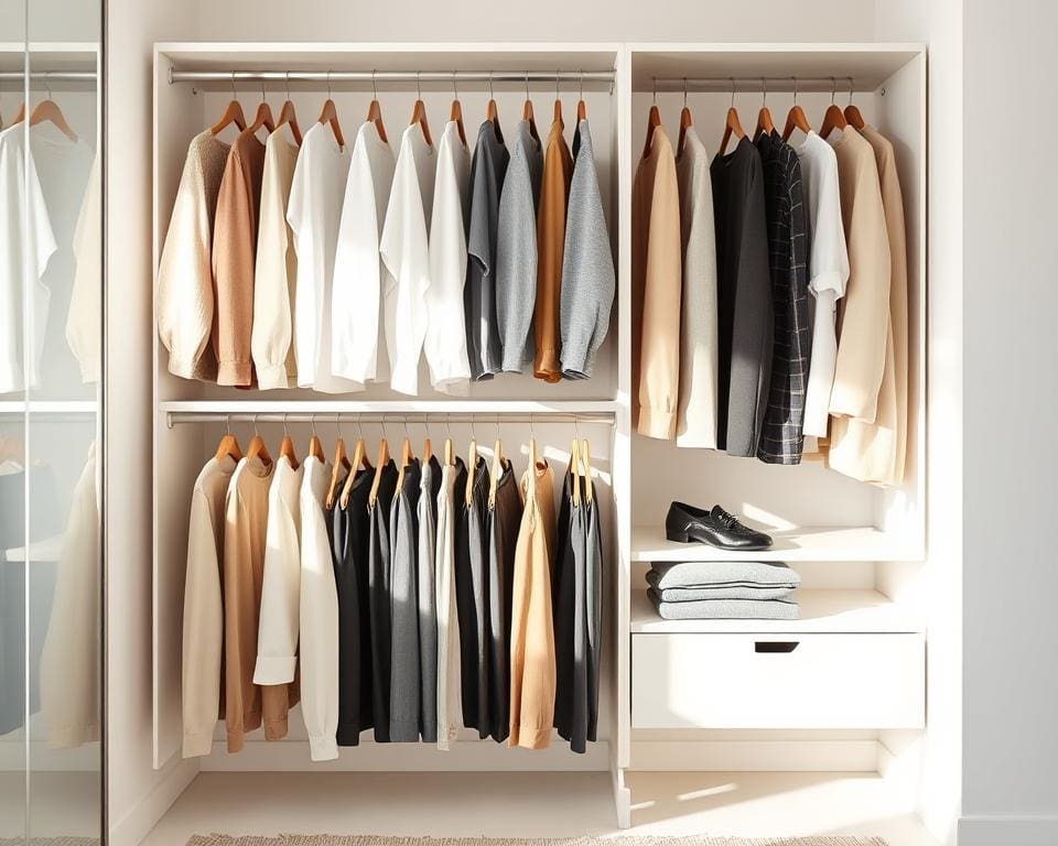 minimalistische Garderobe