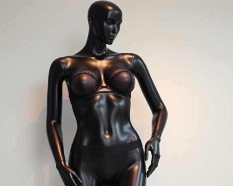Damentorso in Schwarz: Stilvoller Look für Lingerie-Präsentation