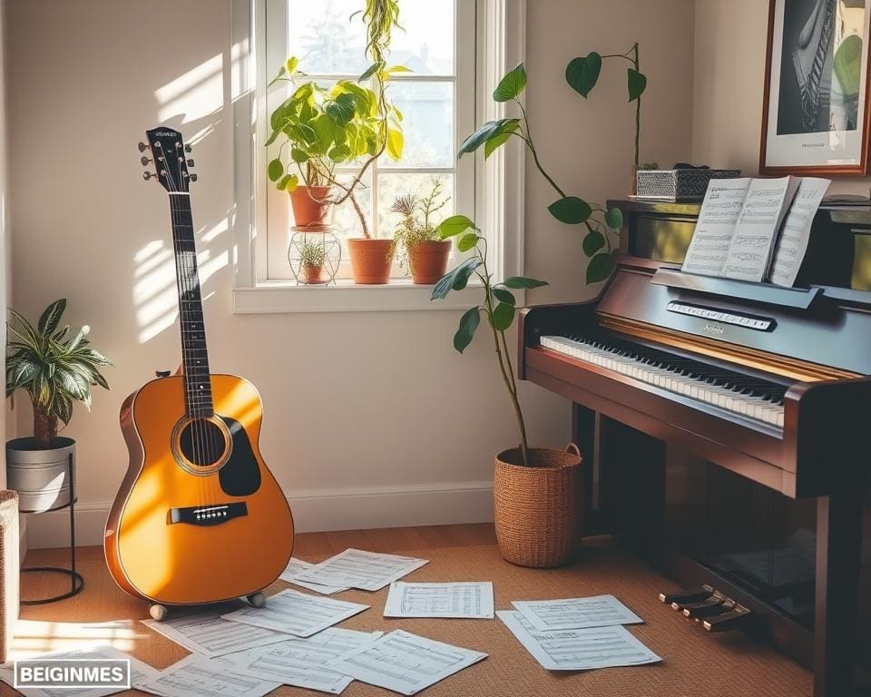 Gitarre lernen und Klavier spielen für Anfänger