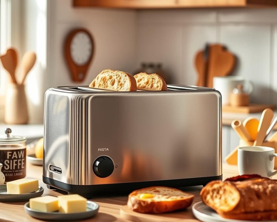 Toaster mit extrabreitem Schlitz