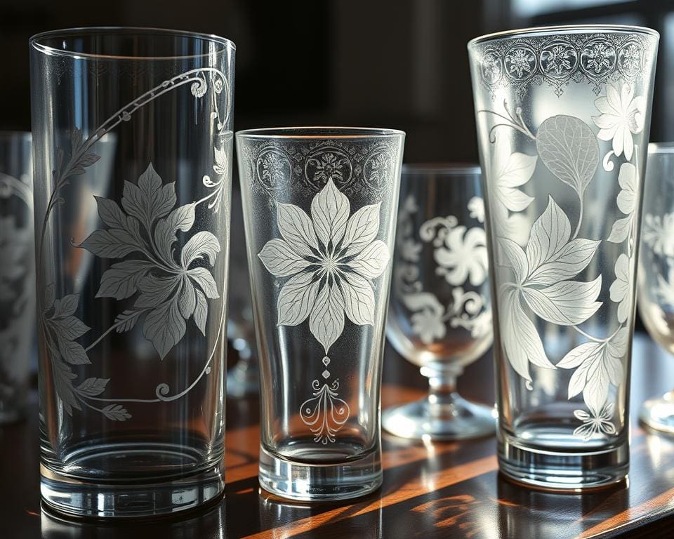 Glasgraveur: Kunstvolle Designs auf Glasoberflächen
