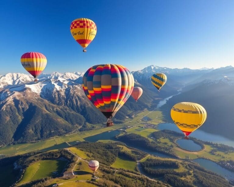 Heißluftballonfahrten in der Schweiz: Aussicht genießen