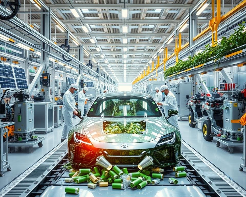 Recycling in der Elektroauto Produktion