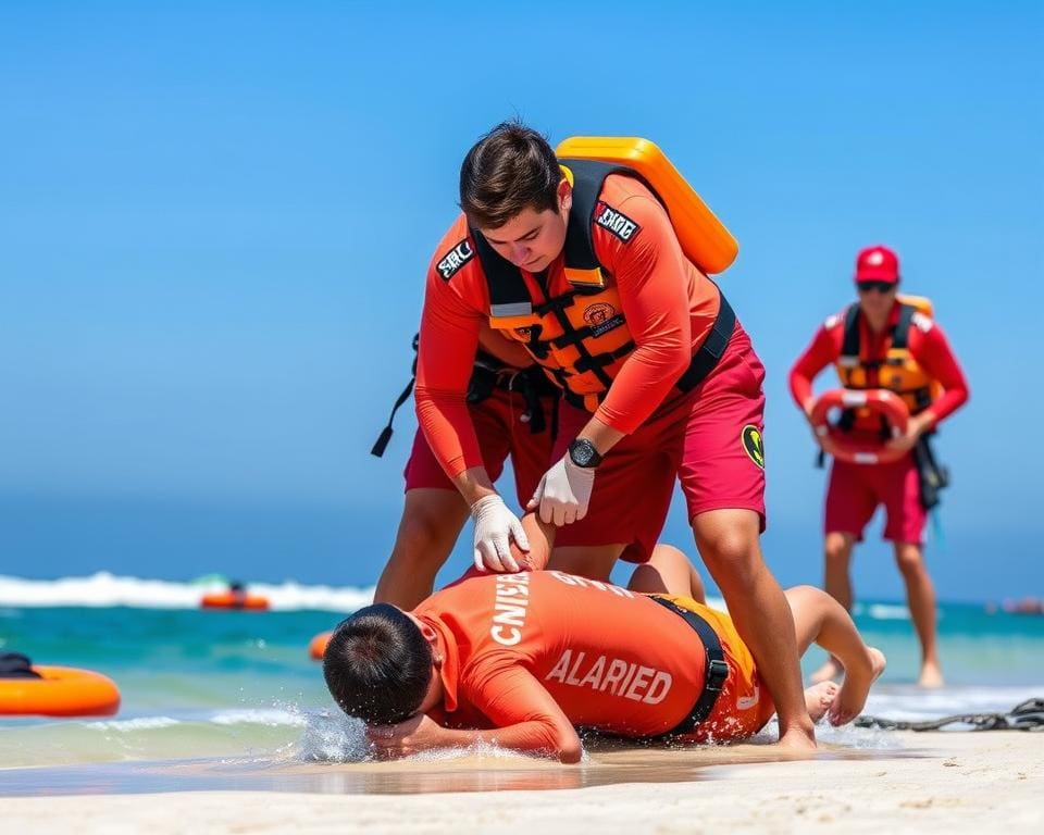 Rettungsschwimmer Techniken Erste-Hilfe im Wasser