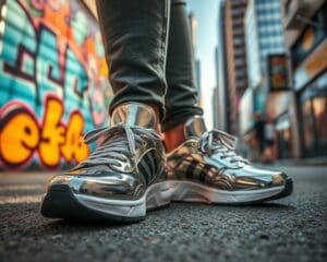 Sneaker in Metallic: Ein glanzvoller Trend auf der Straße