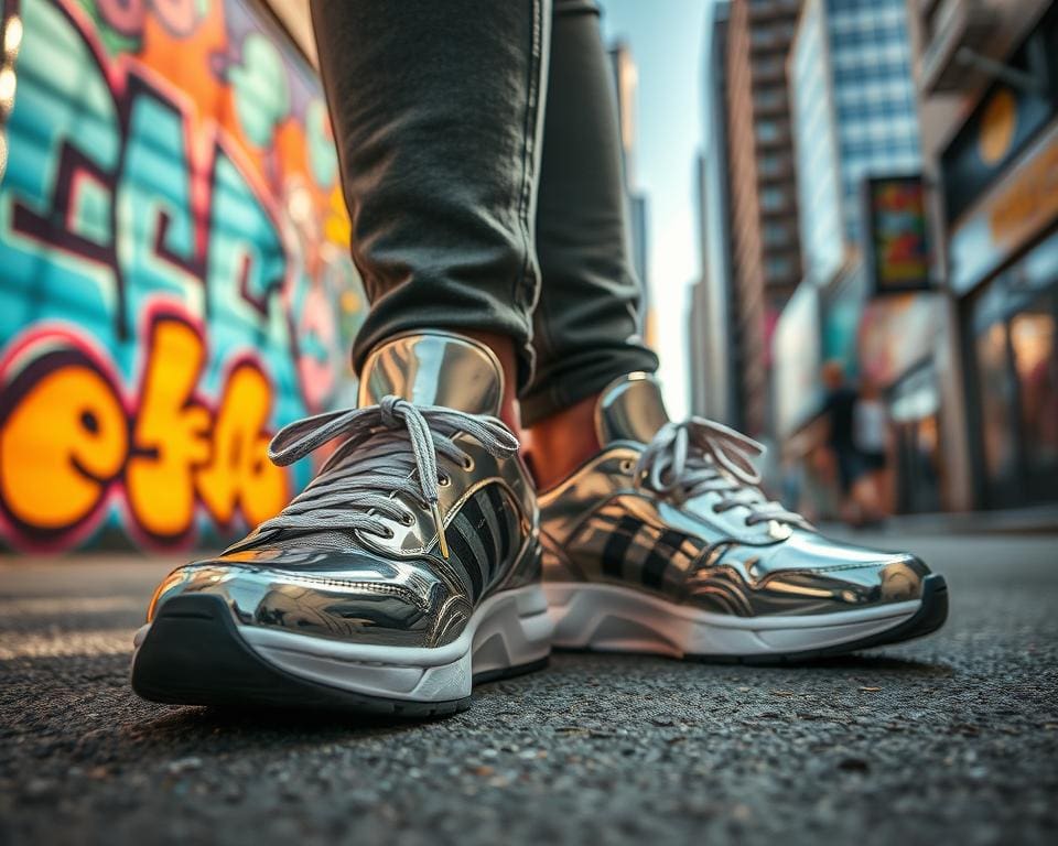 Sneaker in Metallic: Ein glanzvoller Trend auf der Straße