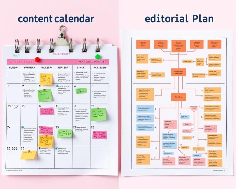 Unterschiede Content-Kalender Redaktionsplan
