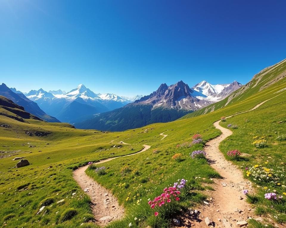 Wanderwege Alpen Panorama
