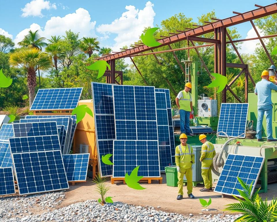 Wie beeinflusst Recycling die Entwicklung von Solartechnologie?