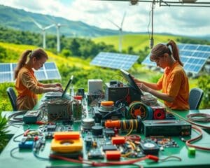 Wie beeinflusst Recycling die nachhaltige Elektronikproduktion?