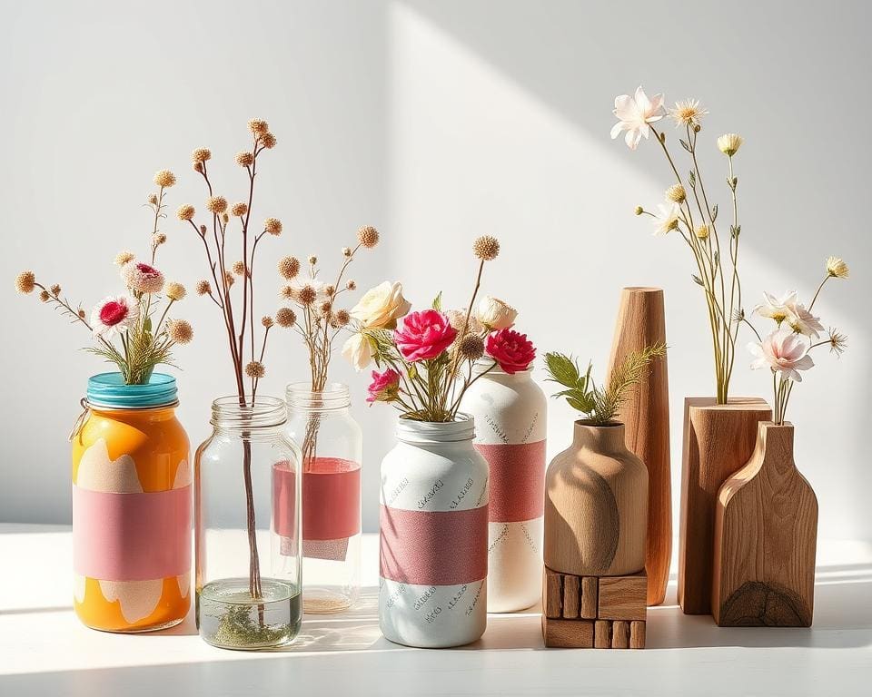 Wie du mit Upcycling Vasen designst