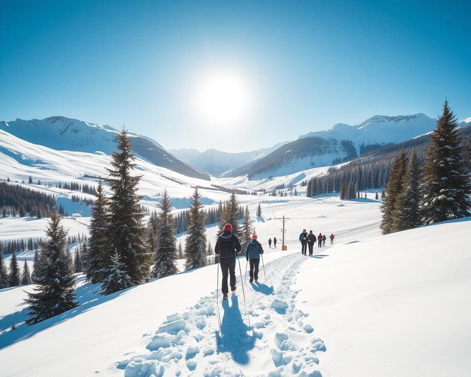 Aktivitäten im Winter - Schneeschuhwandern und Skifahren in Lenzerheide