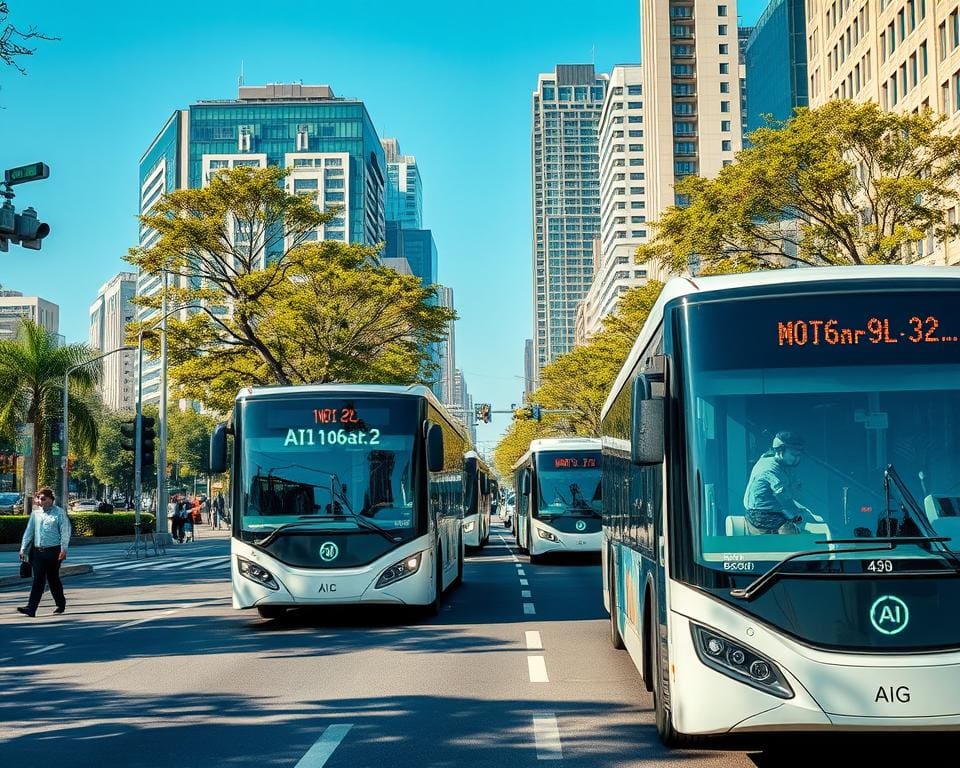 Elektrische Stadtbusse mit KI-gesteuerter Navigation