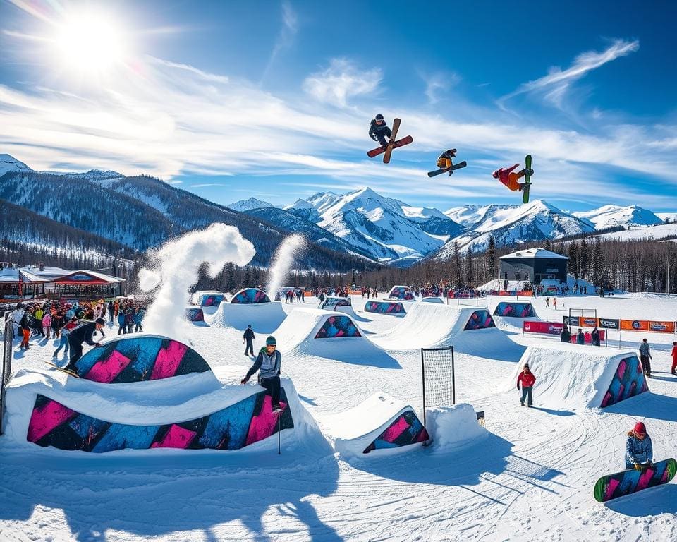 Freestyle-Sportarten im Snowpark