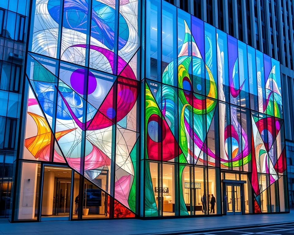 Glasveredler künstlerische Akzente moderne Architektur