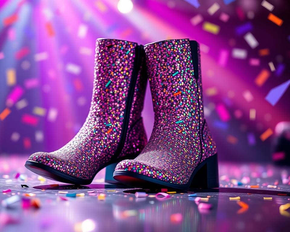 Glitzerstiefel: Ein mutiges Statement für Partys