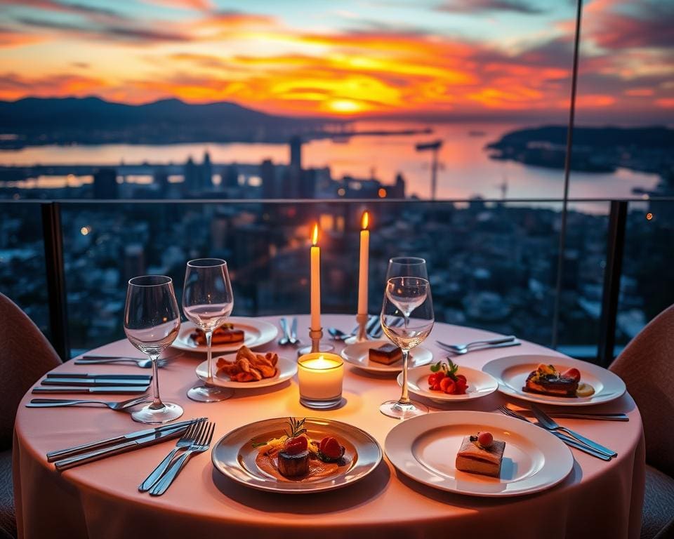 Gourmet-Dinner mit Ausblick