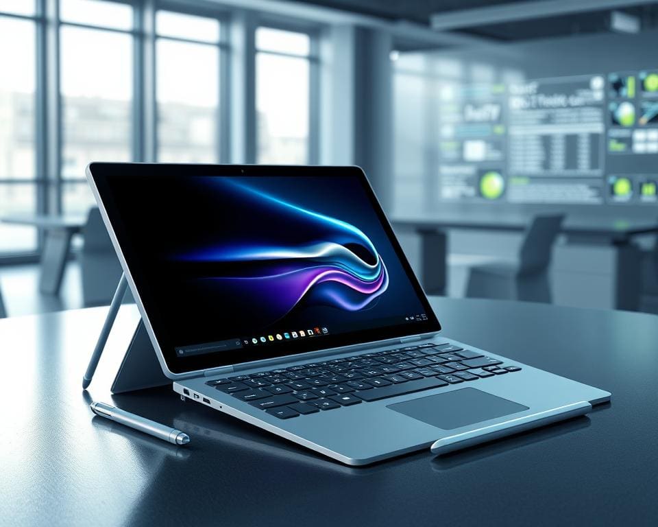 Hybridgerät Microsoft Surface Pro 11 mit technischen Spezifikationen