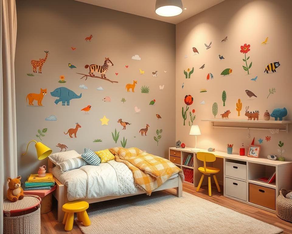 Kinderzimmer Ideen mit Wandgestaltung und Wandtattoos