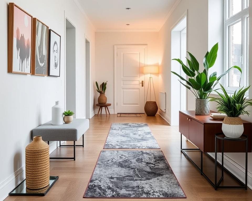 Moderne Wohnaccessoires mit Teppichläufern