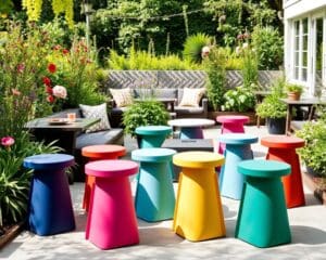 Outdoor-Hocker von Fermob: Für flexible Sitzmöglichkeiten