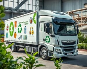 Recyclingfähige Materialien in modernen Lastwagen