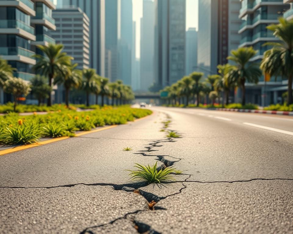 Selbstheilende Straßenmaterialien