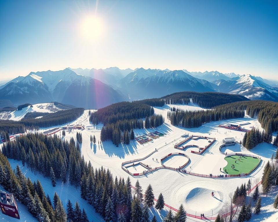 Skigebiet in Flims, Graubünden