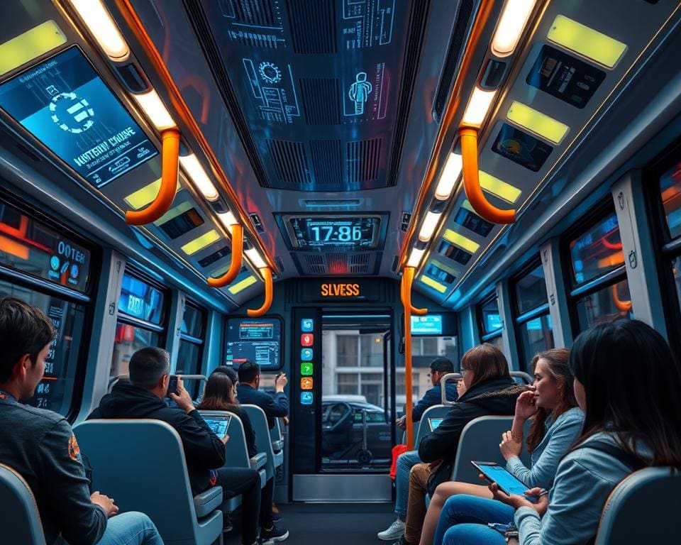 Smarte Sensoren in modernen Stadtbussen