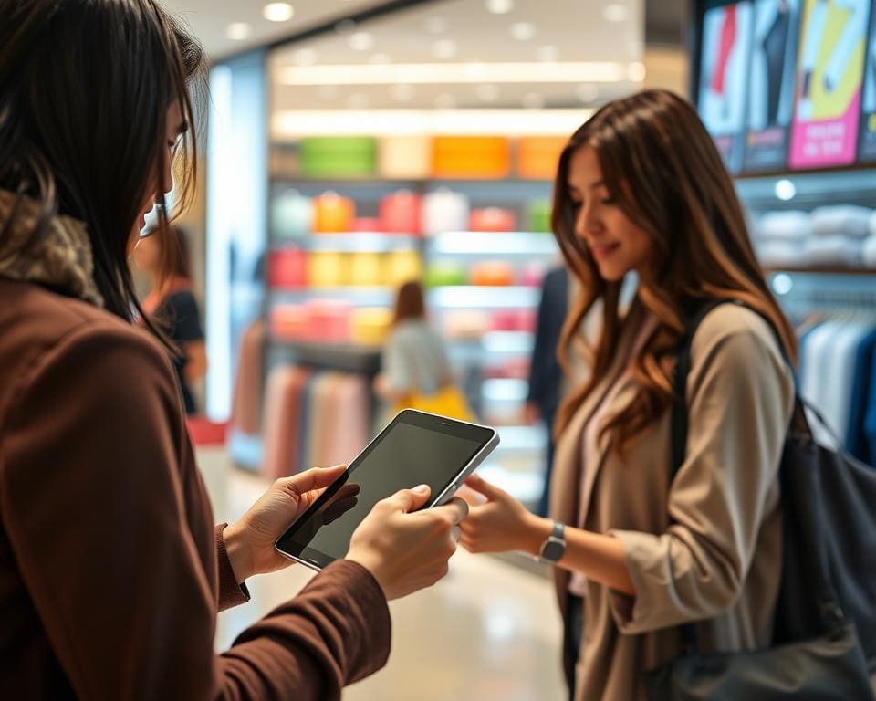 Tablet-Nutzung im Verkauf