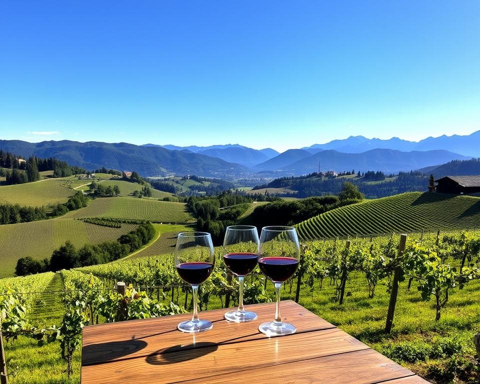 Weinverkostung in den Weinbergen