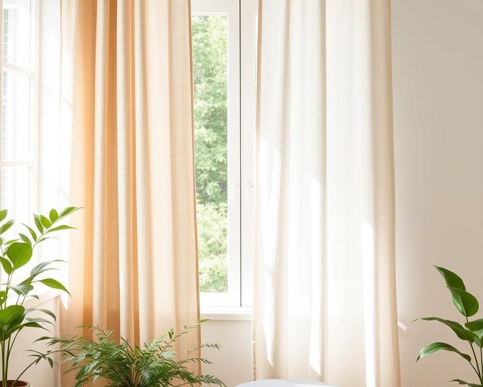 natürliche Gardinen aus nachhaltigen Materialien