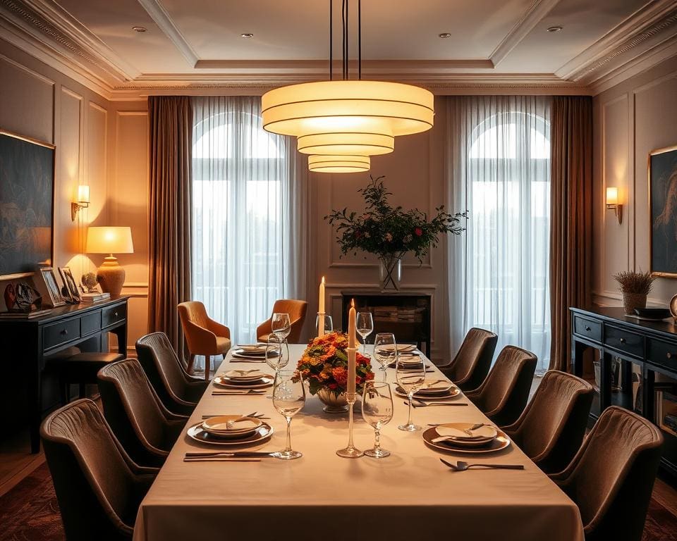 perfektes Dinner Beleuchtung
