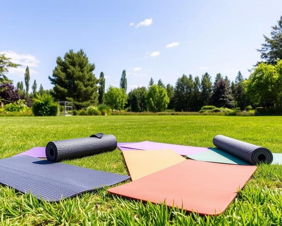 robuste Yogamatten für Outdoor-Sessions