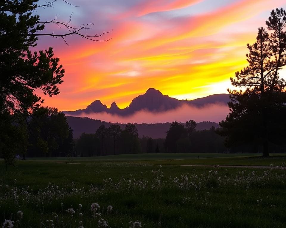 Chautauqua Park in Boulder bei Sonnenaufgang