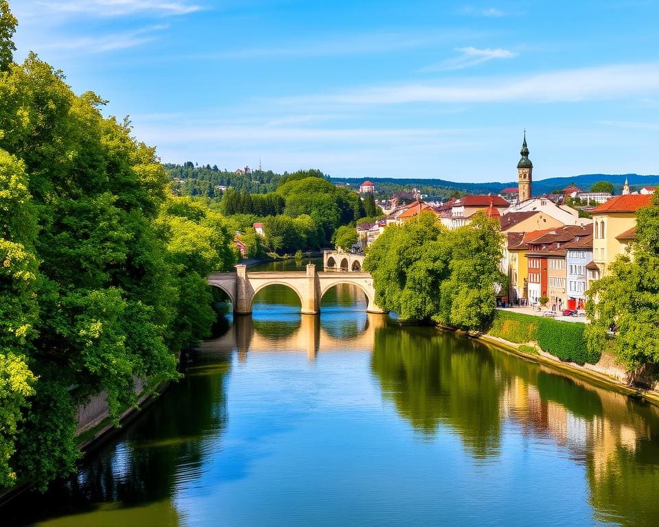 Flusslandschaft Ljubljana