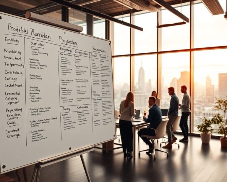 Wie erstellt man einen Projektplan im Büro?