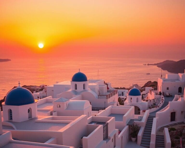 Oia – Sonnenuntergang über weißen Kuppeln 🇬🇷