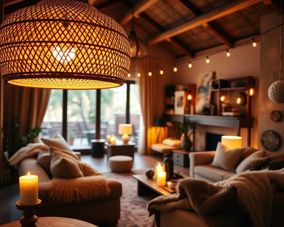 Was sind typische Leuchten im Boho-Design?