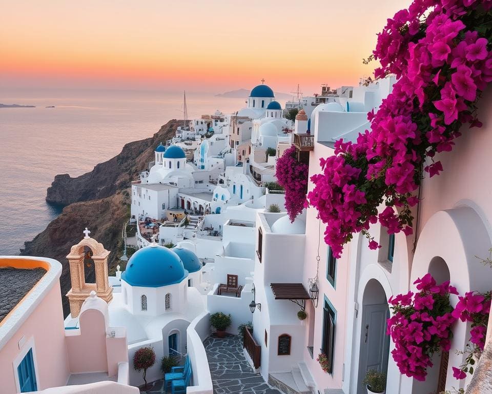 weiße Kuppeln in Oia
