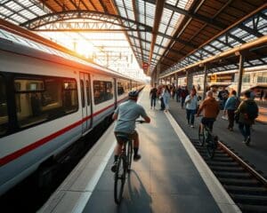 Wie reist man klimafreundlich mit Bahn und Rad?