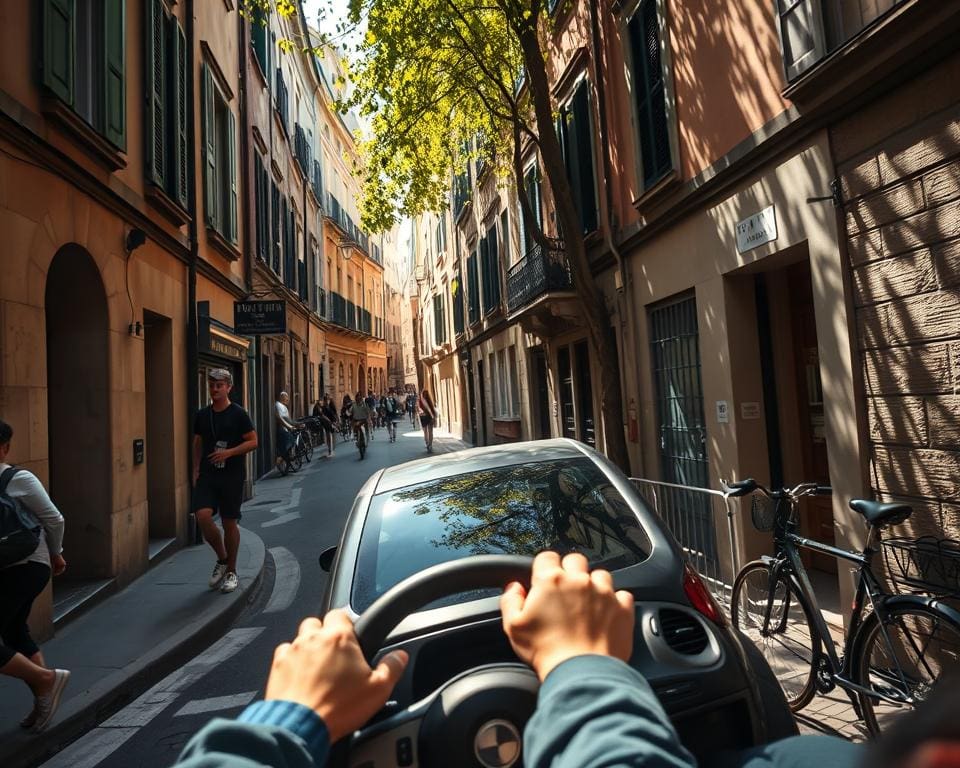 wie reist man mit dem Auto durch enge Altstädte?